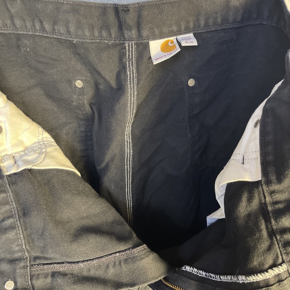 Carhartt Double Knee Jeans Mens 40x30 (36x29) Black B01 Heavy Duck Made in USA - Picture 12 of 12